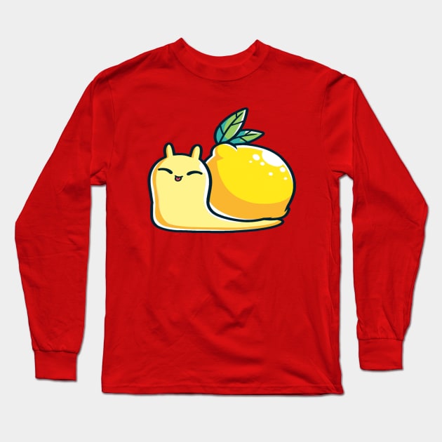 lemon snail Long Sleeve T-Shirt by penak sing maido